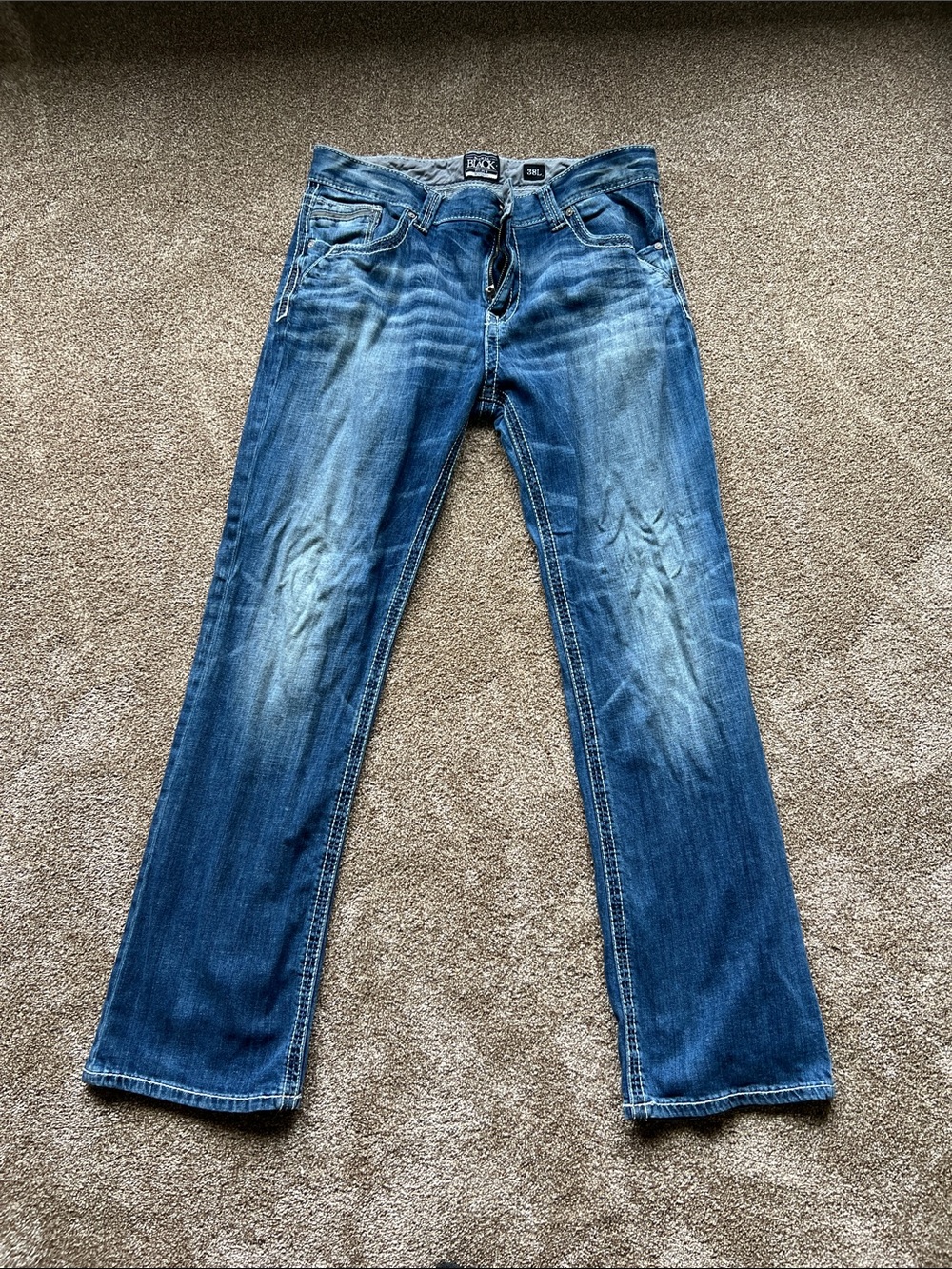 Buckle Men's Blue Bootcut Jeans